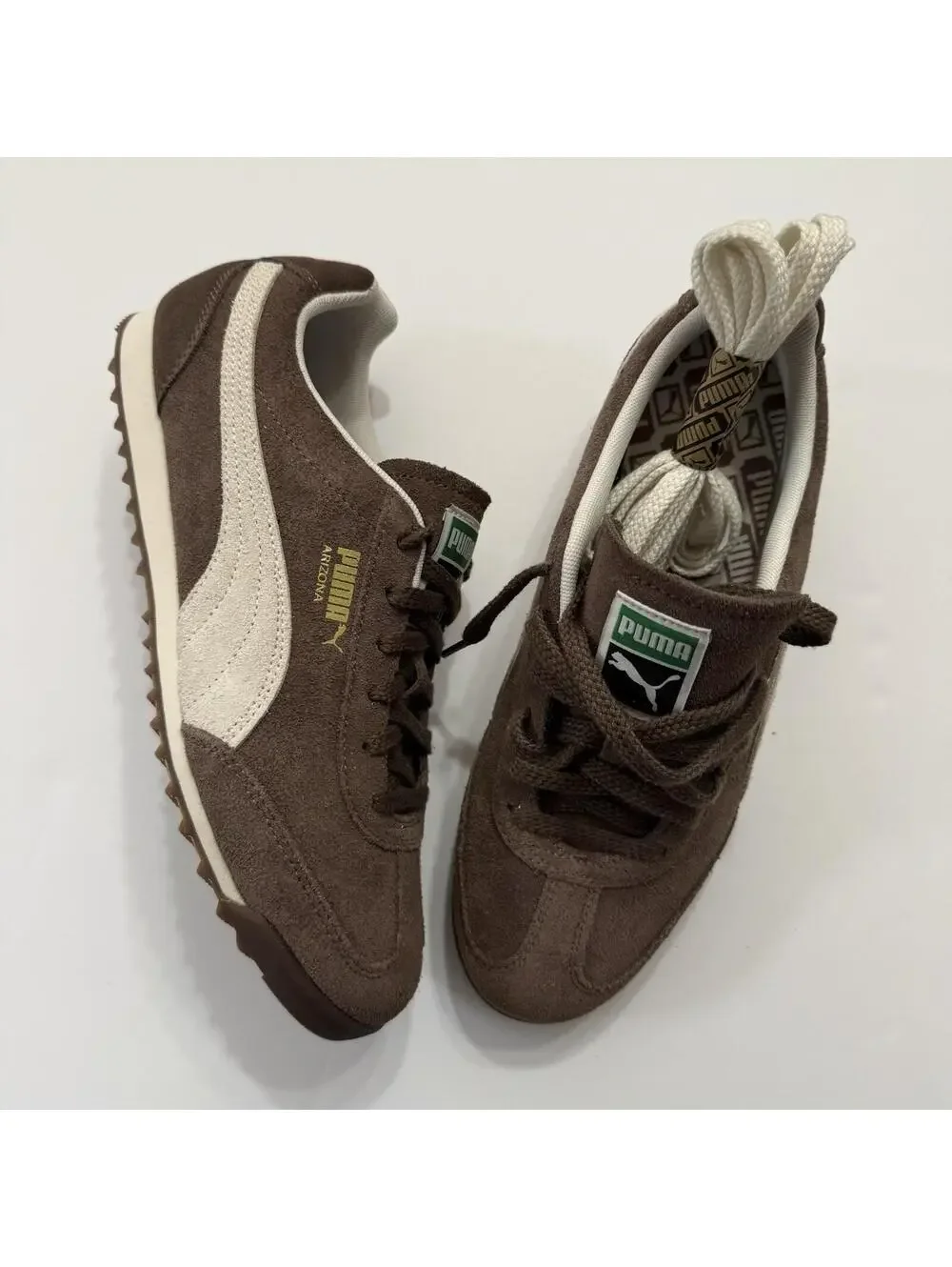 Puma Arizona SD Brown Suede Fashion Sneakers Shoes 402362 04 Men’s Size 9